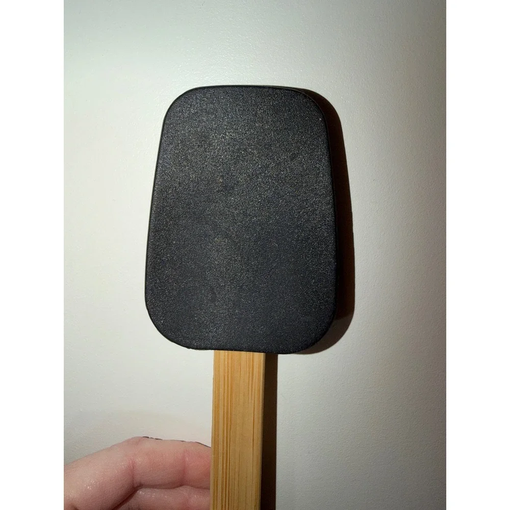 GreenPan Silicone Spatula with Bamboo Wood Handle Black Kitchen Utensil Scraper